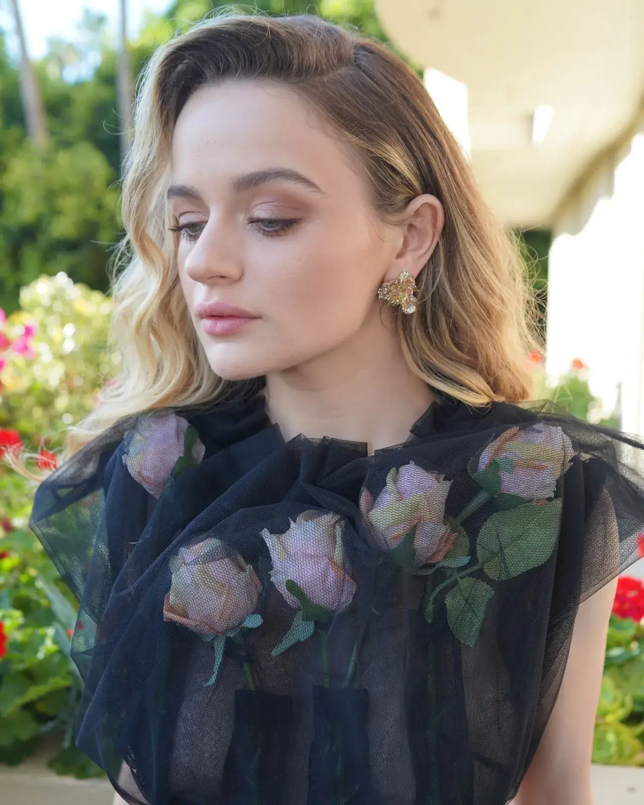 American actress Joey King Photoshoot in Black Dress